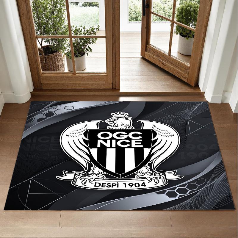 OGC Nice FC Design Crystal Velvet Rug Soft Decorative Mat for Bedroom Entrance