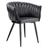 VELVET CHAIR, GLAMOUR, BLACK, GRAPHITE LEGS
