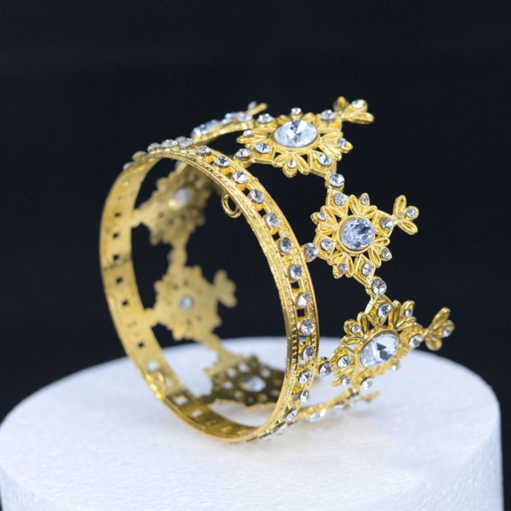 Elegant Baroque Queen Tiaras Luxury Wedding Head Wear Trendy Women Hair Hoop  Stage Performances