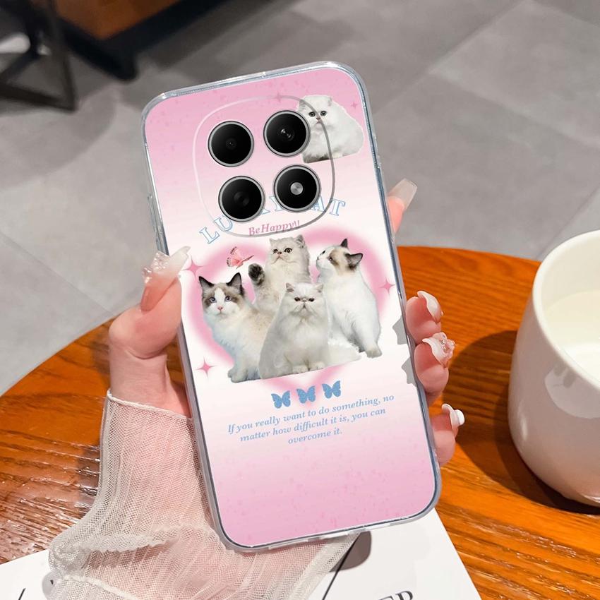 Suitable For Redmi Note 15 14 Pro 14S 15 15C A5 A1 Popular Creative Letters Patterns Phone Case Transparent Silicone Anti Slip Shell For Redmi Housing