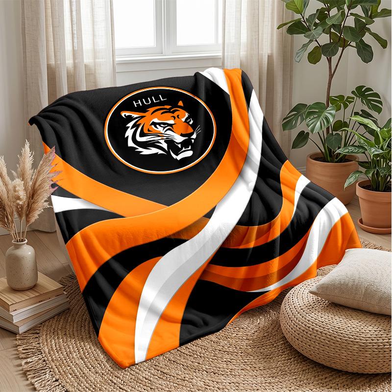 Hull City Football Print Flannel Blanket, Soft Warm Lightweight Throw Blanket for Sofa Bed Camping