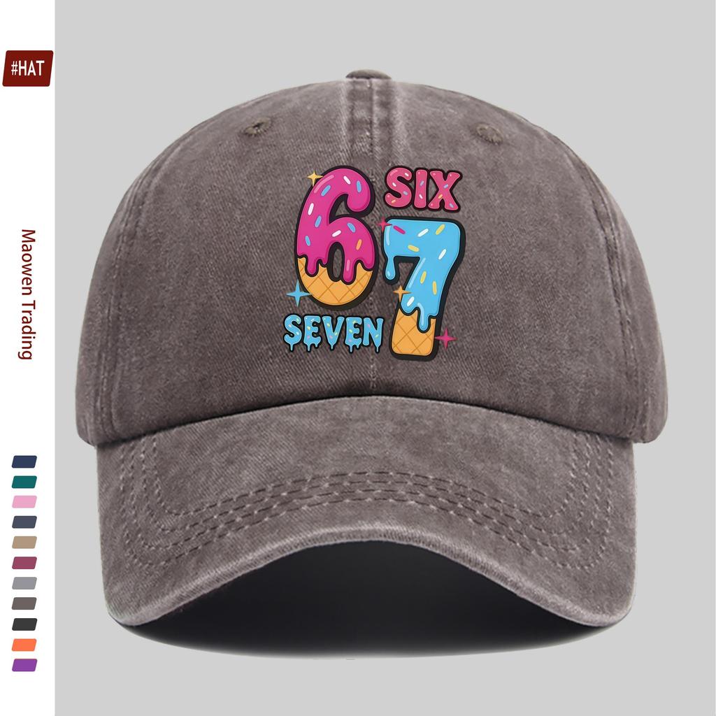 Pc Anime Ice Cream Cartoon Pattern Printed Baseball Cap with Cartoon Elements Design Sun Hat Casual Decorative Hat MultiC