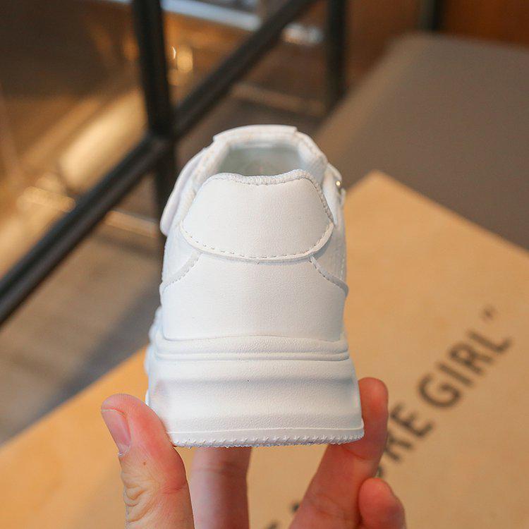 2026 Spring/Autumn Girls' White Sports Sneakers - Stylish High-Top Baby & Student Shoes