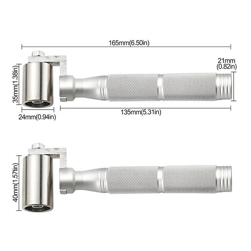 35/40 mm Edelstahl-Flachwalze für Tapetenfugen, DIY-Tapetennaht-Rollwerkzeug, Farbwalze, Handradwalzen