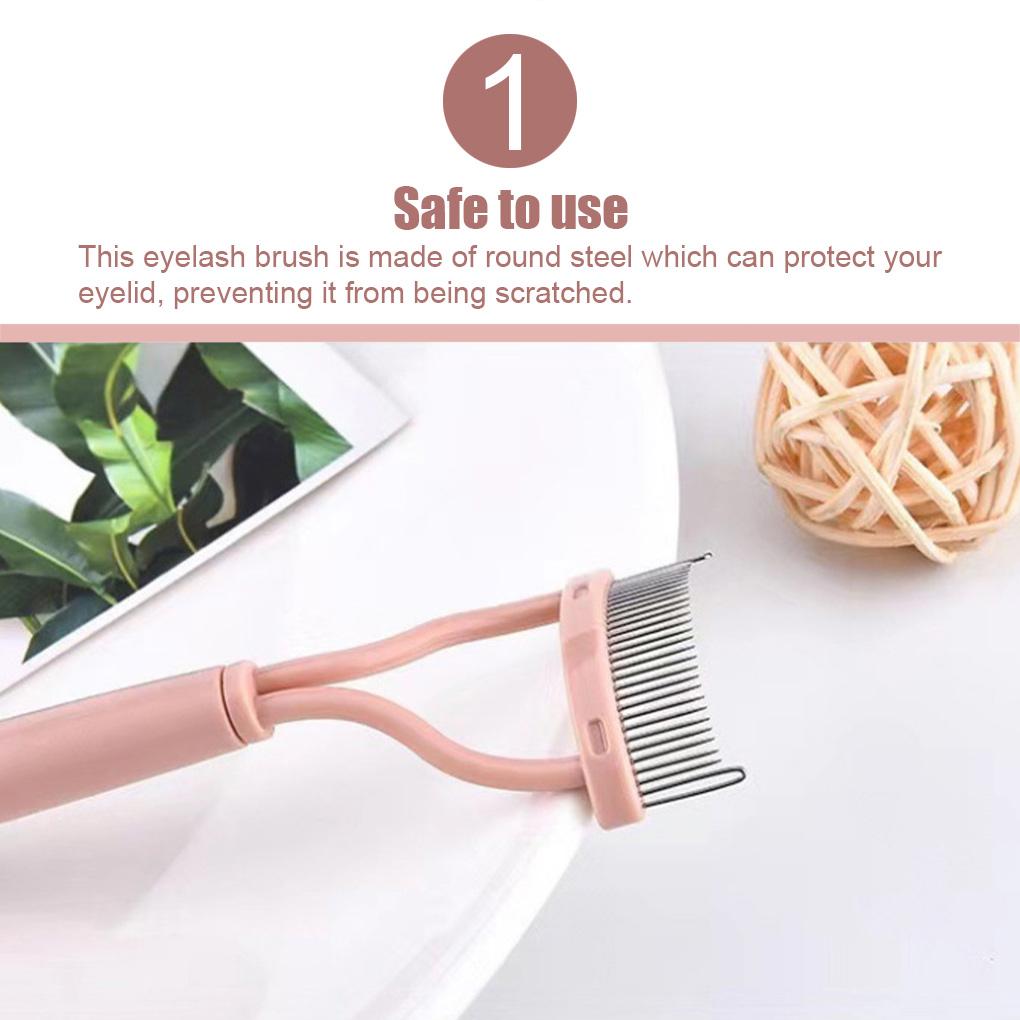 2 Pieces Eyelash Curlers Brush Tint Kit Tool Eye-lash Foldable Heated Lashs Steal Curler in Suction Card Packing for Adults