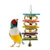 Corn Leaf Wooden Steel Hanging Toys Parrots Bird Squirrel Funny Chain Toy Bird Bites Climb Chew Toys