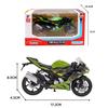 1/12 Scale Kawasaki Ninja ZX-6R Racing Cross-country Motorcycle Toy City Diecast Model Super Sport Miniature Collection Boy Kids Gift
