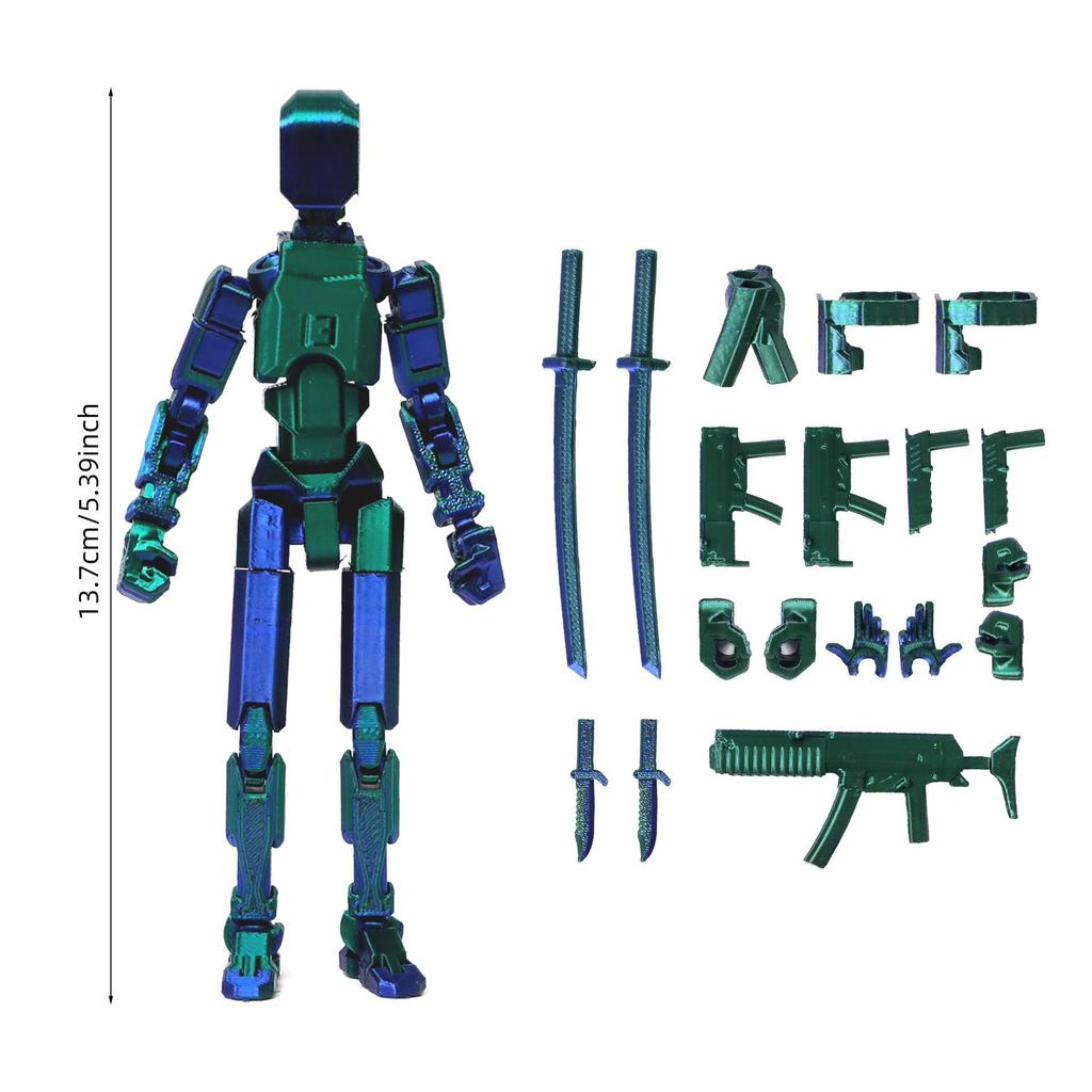3D Printed 13-Joint Movable Mannequin Doll - DIY Full Body Decompression Ornament Figurine