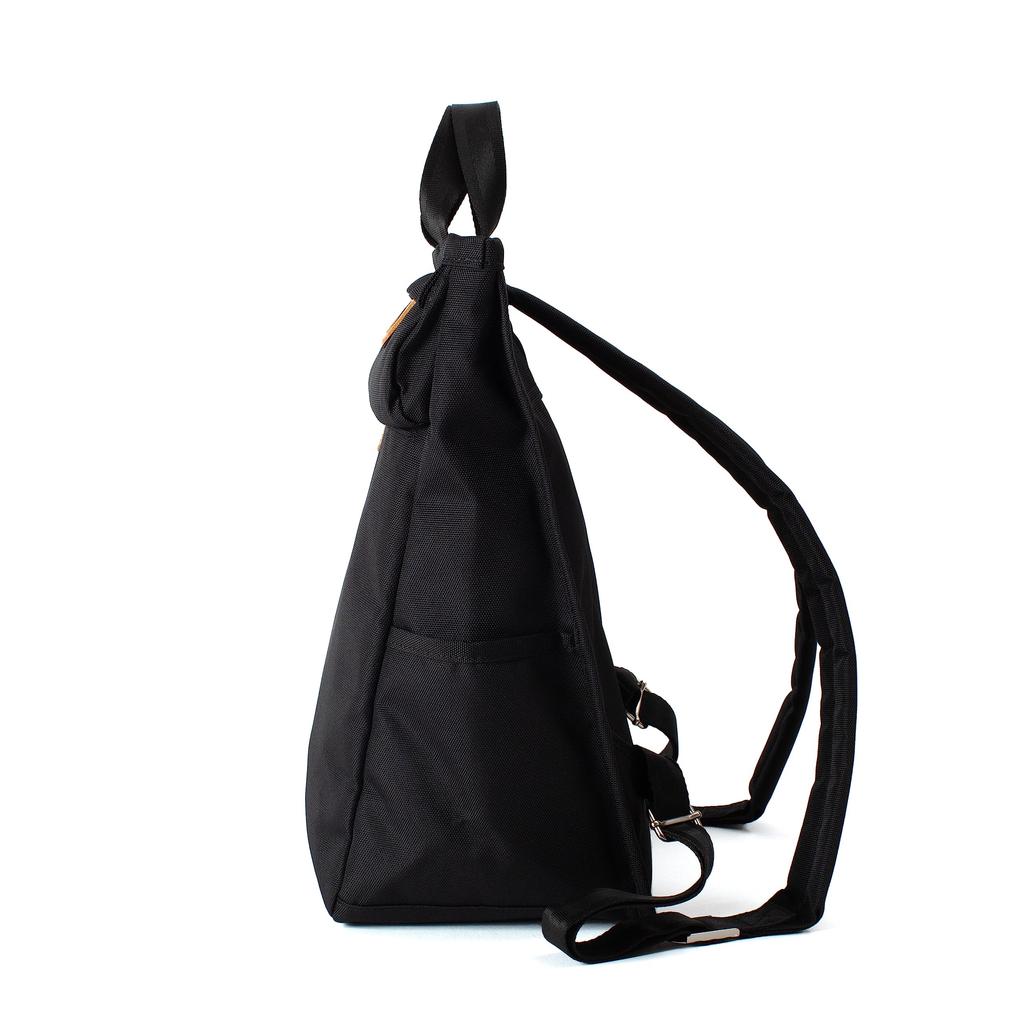 Heart Made Factory FY-0950 Tote Backpack, Unisex, A4 Size, Cordura Poly, Lisse Style Series (Black)