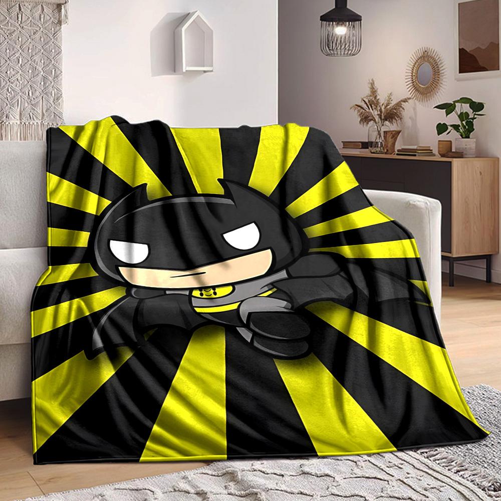 1pc Batman, Superhero Blanket Lightweight Flannel Throw For Sofa, Bed, Travel, Livingroom, Office, Couch, Chair, And Bed