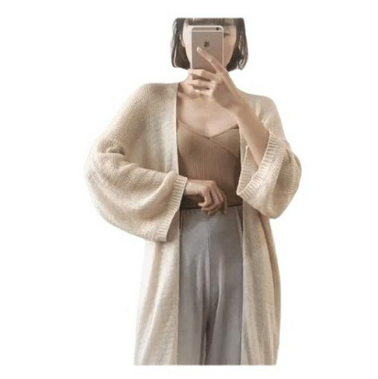 2025 Chic Loose Knit Cardigan: Women's Mid-Length, Lightweight, Sun-Protective Summer Wear