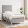 Maison Exclusive - Slatted Bed Base with Mattress Light Grey 90x200 Cm Fabric