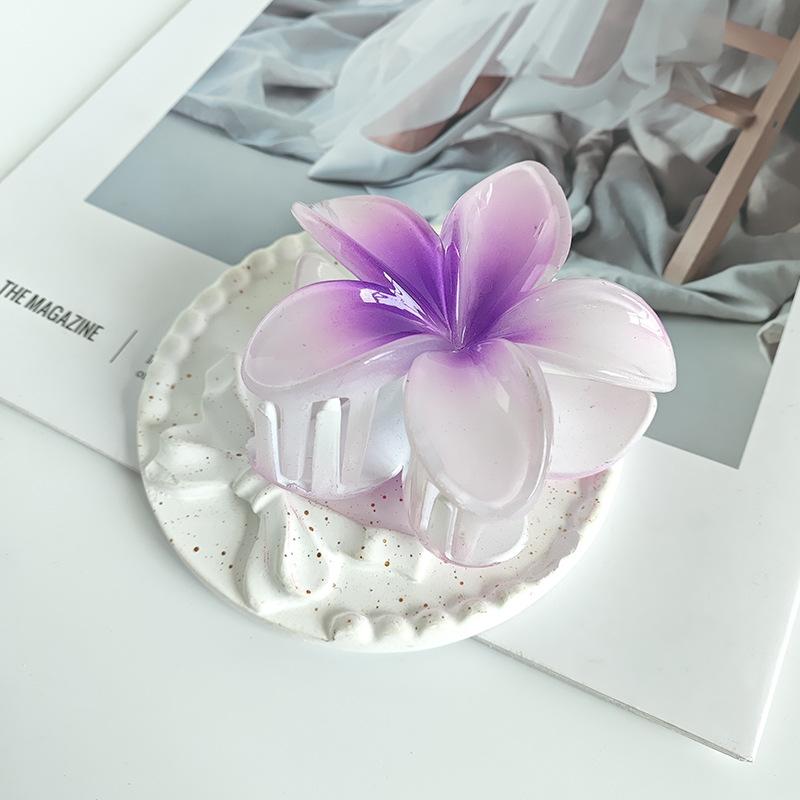 Red Flower Hair Clips For Women Trendy Sweet Hair Claws Crab Clamp Barrettes Mujer Hawaiian Headwear Girls Hair Accessories