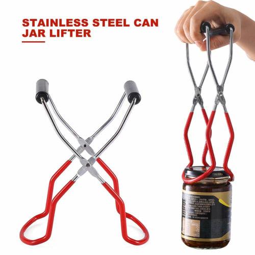 Allystyle Canned Food Storage Jar Lifter, Boiling Sterilization Glass Lifter, Steaming Tongs, Stainless Steel Folder, Boiling Water, Heat Safe Kitchen