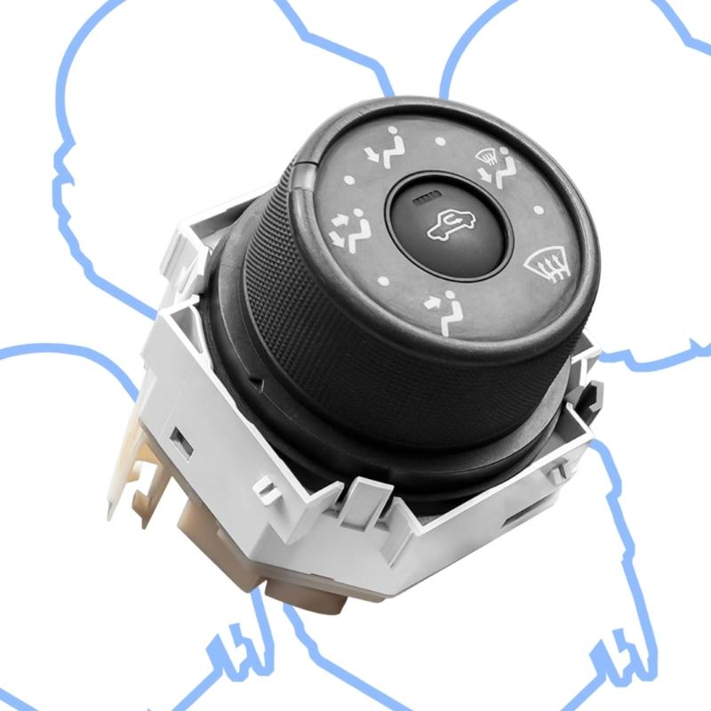 Replacement Air Vent Selector 5590102120 Strong ABS Blower Mode Switches 6 Position Airflows Regulator for Automotives