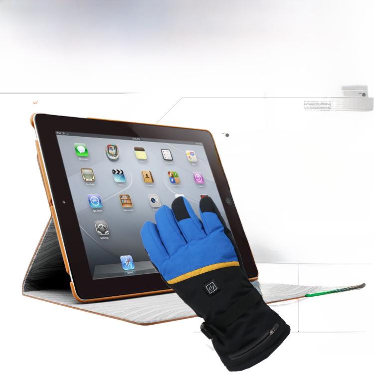 3.7V Electric Heated Winter Cycling Gloves - Thick, Windproof, and Warm.