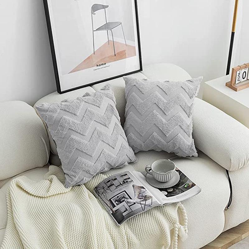 

Оксамитова стьобана спинка дивана та ліжка, плюшева наволочка для подушки для підтримки попереку 40*40cm (Cover Only)