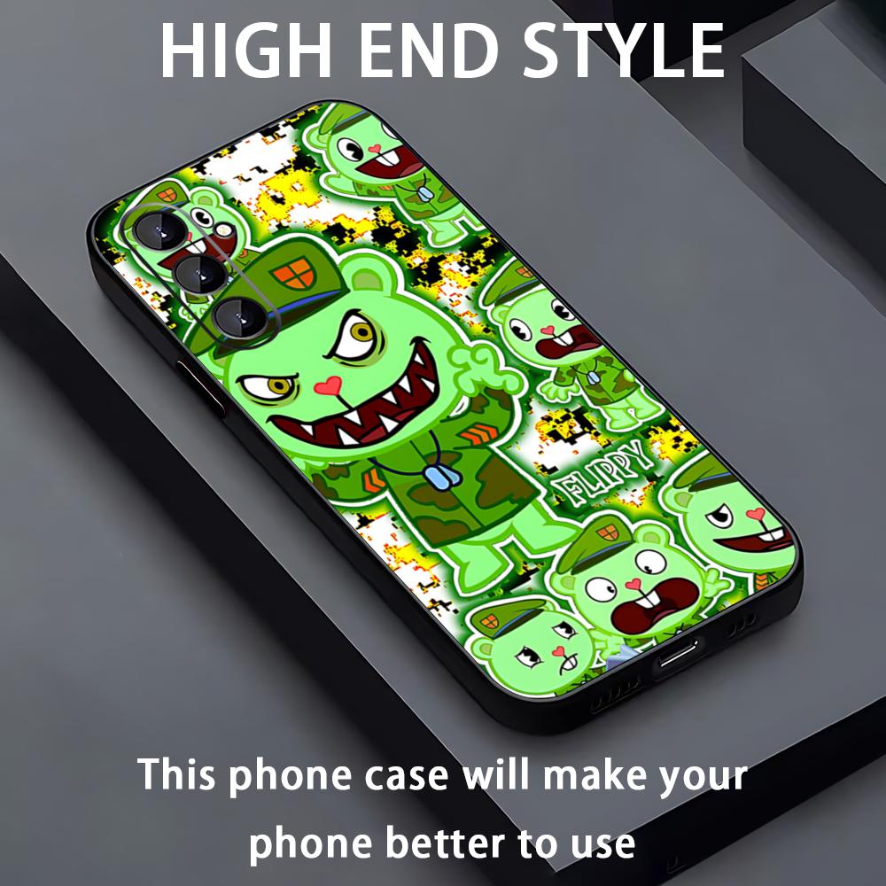 happy tree friends Phone Case For Samsung Galaxy A56 A16 A36 A26 A06 A55 A54 A15 A35 A25 Soft Black