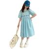 Girls Dress Kids Short Sleeve A-Line Cotton Princess 8 Years Old