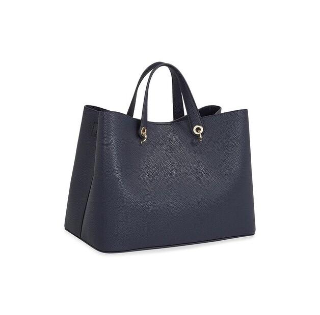 Geantă Tommy Hilfiger Tommy Hilfiger Th Emblem Satchel AW0AW15177 bleumarin închis