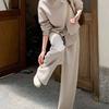 Women Suits Sets Cotton Large Size Vest Shirt Wide-Leg Pants Thickened  Longs Pants Three-piece Oversize 3PC Suit