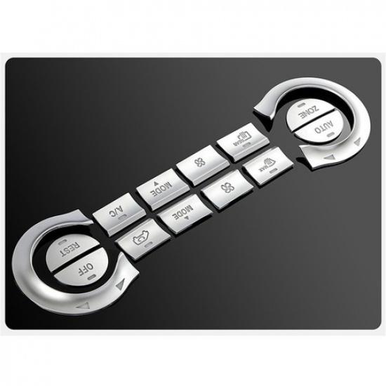 1 Set Silver AC Air Condition Button Trim For Mercedes-Benz AMG A35 CLA45 GLA45