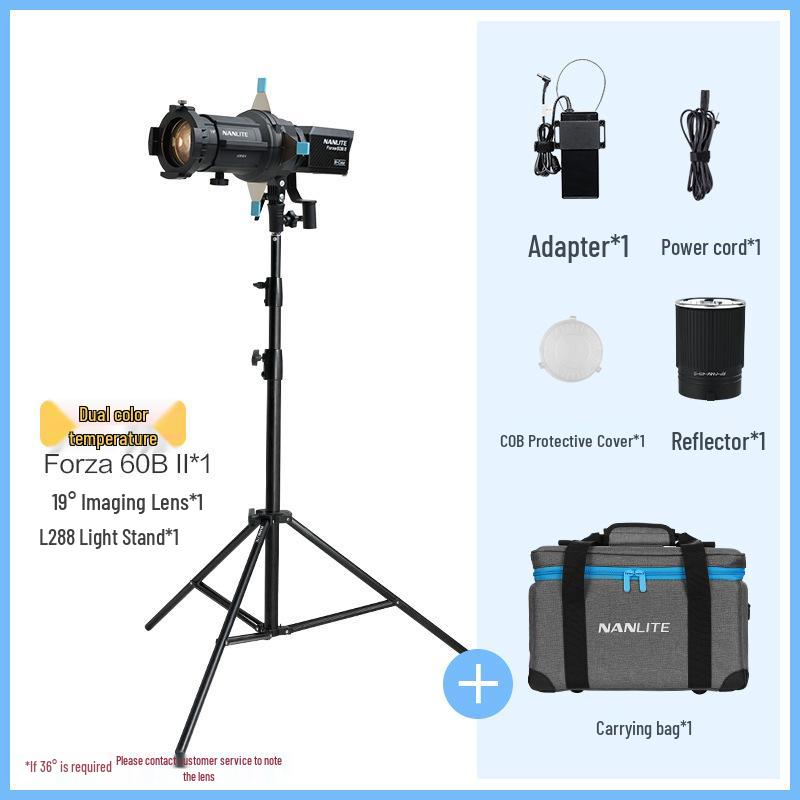 Nanlite Forza 60/60B II Bi-color Spotlight Kit for Photography and Outdoor Shooting
