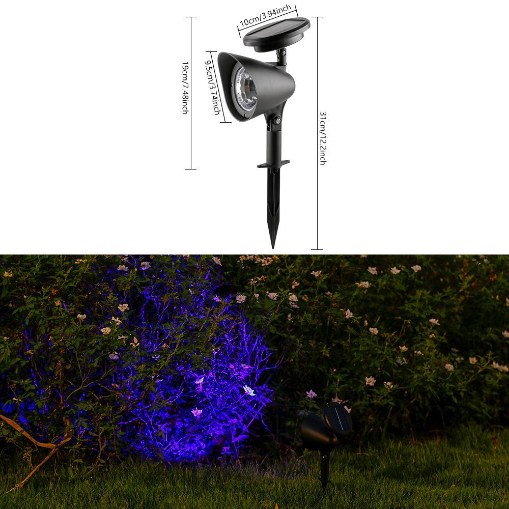 Solar LED Outdoor Garden Spotlight - Rainproof Landscape Lighting for Courtyard, Villa, Lawn, & Tree Decoration Solar Projection Light
