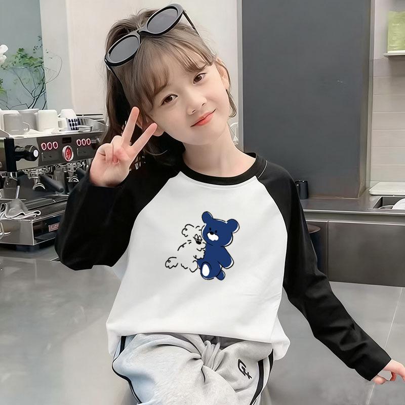 Children's Cotton Long Sleeve Cartoon T-Shirt - Boys & Girls Stylish Base Layer for Spring & Autumn