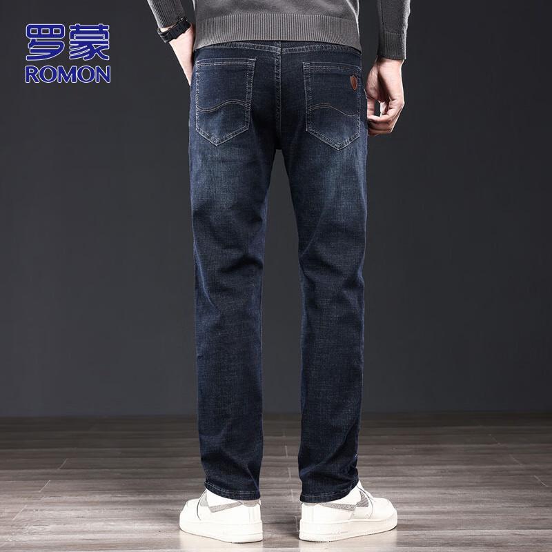 ROMON Men's Straight Fit Business Casual Jeans