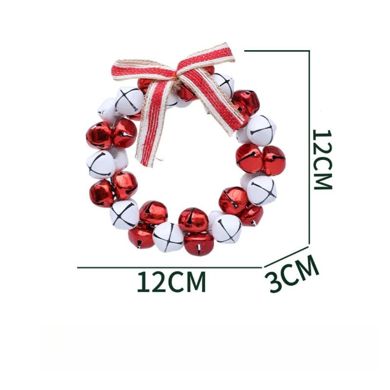 Exquisite Christmas Tree Bell Pendant Flower Wreath Decoration Home Living Room Christmas Tree Party Decoration
