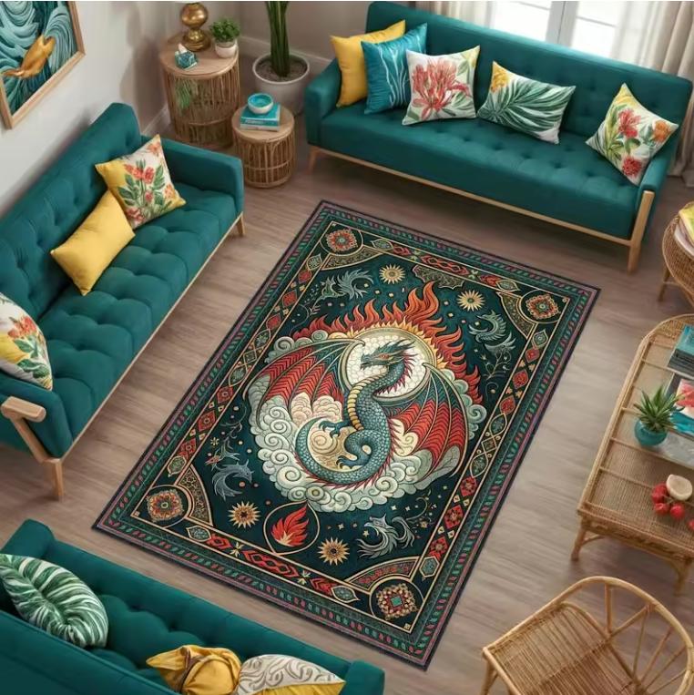 

Living Room Rug Azath Cthulhu Mythos Style Carpet Non-SlipEasy Clean Dark Hardcore Personalized Decor Area Home Decor Mat 40x60cm