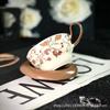 Freesia Ear Hanging Coffee Ceramic Cup Saucer Elegant Retro Afternoon Tea Cup Simple Fashion Light Luxury Mug