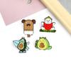 Cartoon Cute Stylish Strawberry Bear Dog Ice Cream Avocado Finished Alloy Badge Brooch For Creative Accessory Wearers