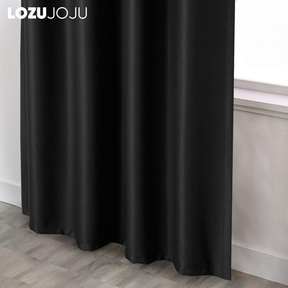 1 Stück LOZUJOJU 70–80 % Verdunkelung, einfarbige Verdunkelungsvorhänge mit gerüschtem Rand für Wohnzimmer, Schlafzimmer, Heimdekoration