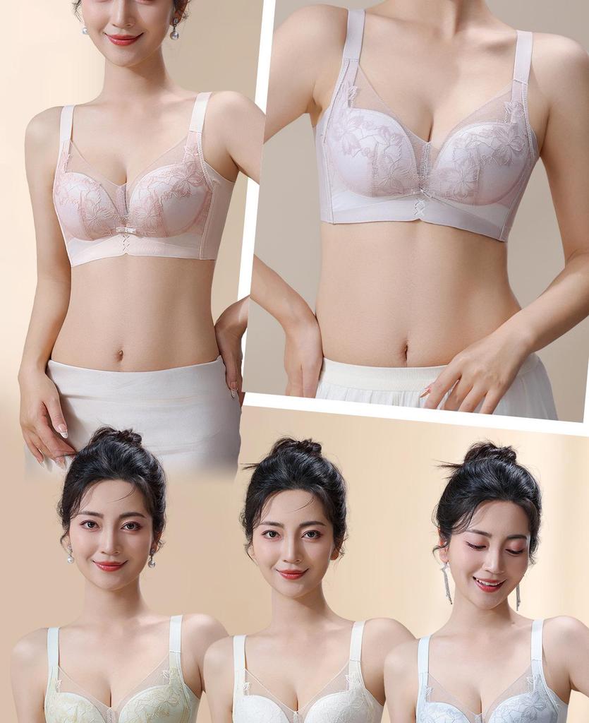 Elegant Lace Push-Up Bra for Small Busts: Back Slimming, Bust-Lifting, Anti-Sagging Design