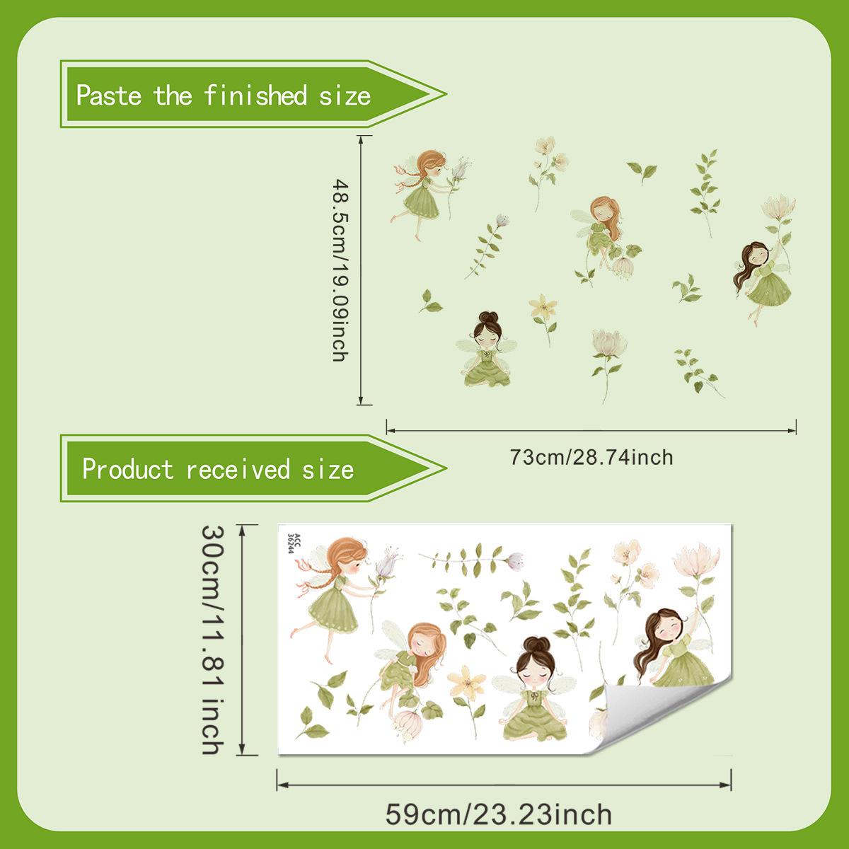 

Farmhouse Flower Fairy Decor Stickers - Fresh and Natural Style, Gentle and Eco-friendly Style Stickers