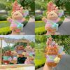 Bear Flower Backpack Plush Keychain With Cute Doll For Kids Gift