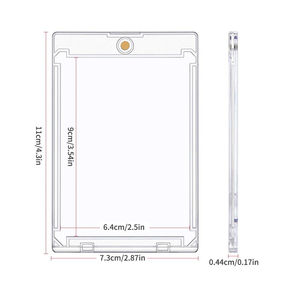 1/5/10PCS Clear Card Holder Magnetic Attraction Type Gaming Sports Trading Card Display Case Kpop Idol Photo Protective Sleeves
