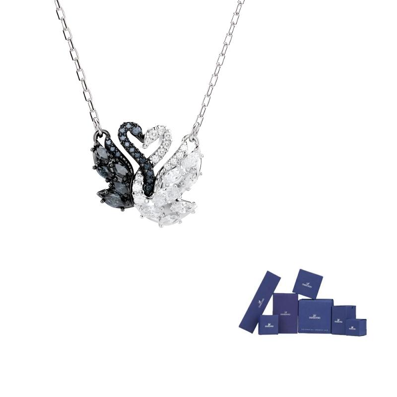 Swarovski Swan Pendant Necklace F-Original brand box (color random)