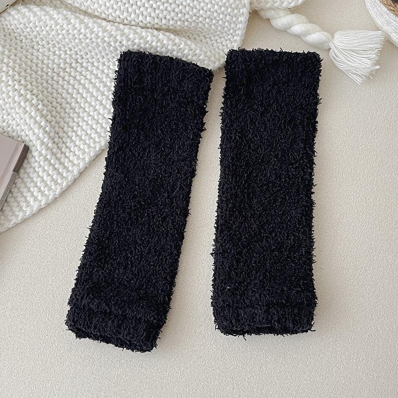 Knee Protection Stockings for Cold Legs, Coral Fleece Cold-proof Knee-high Socks, Thickened Knee Protection Socks