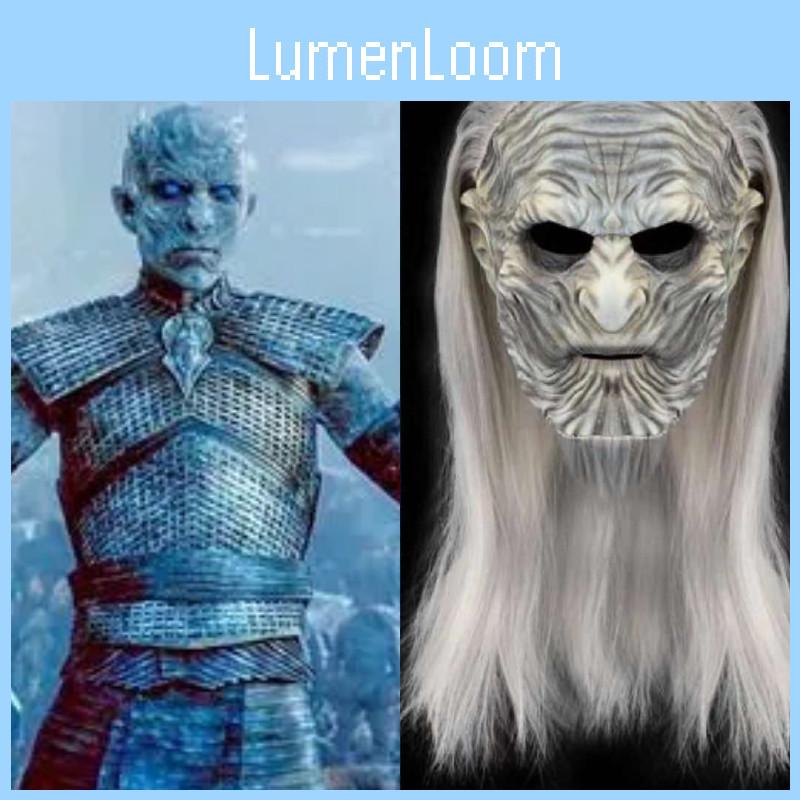 Furchterregende Halloween-Maske aus hochwertigem Latex, Design des Weißen Wanderers aus Game of Thrones