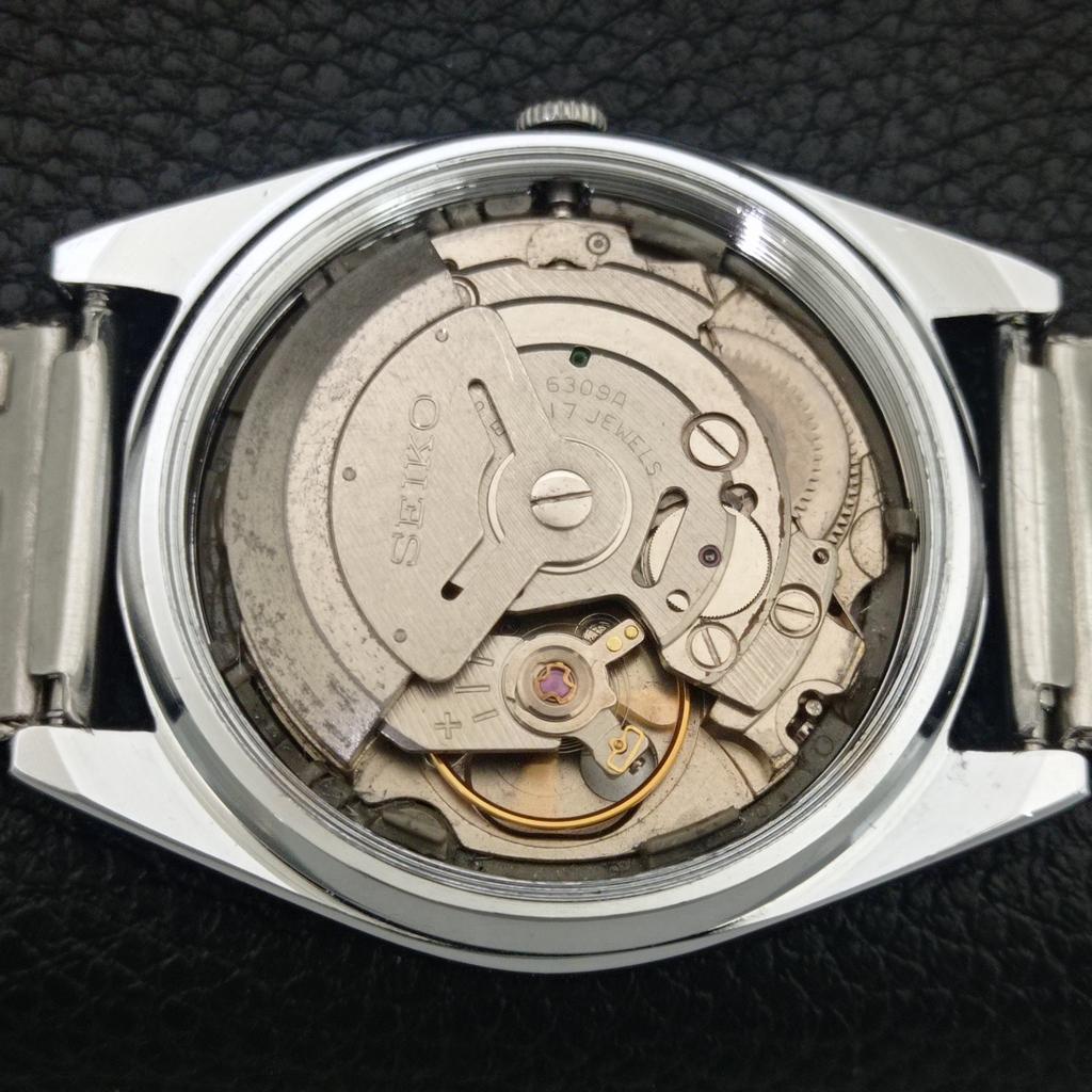 VINTAGE SEIKO 5 AUTOMATIC 6309A JAPAN MENS REFURBISHED SILVER WATCH a442423-1