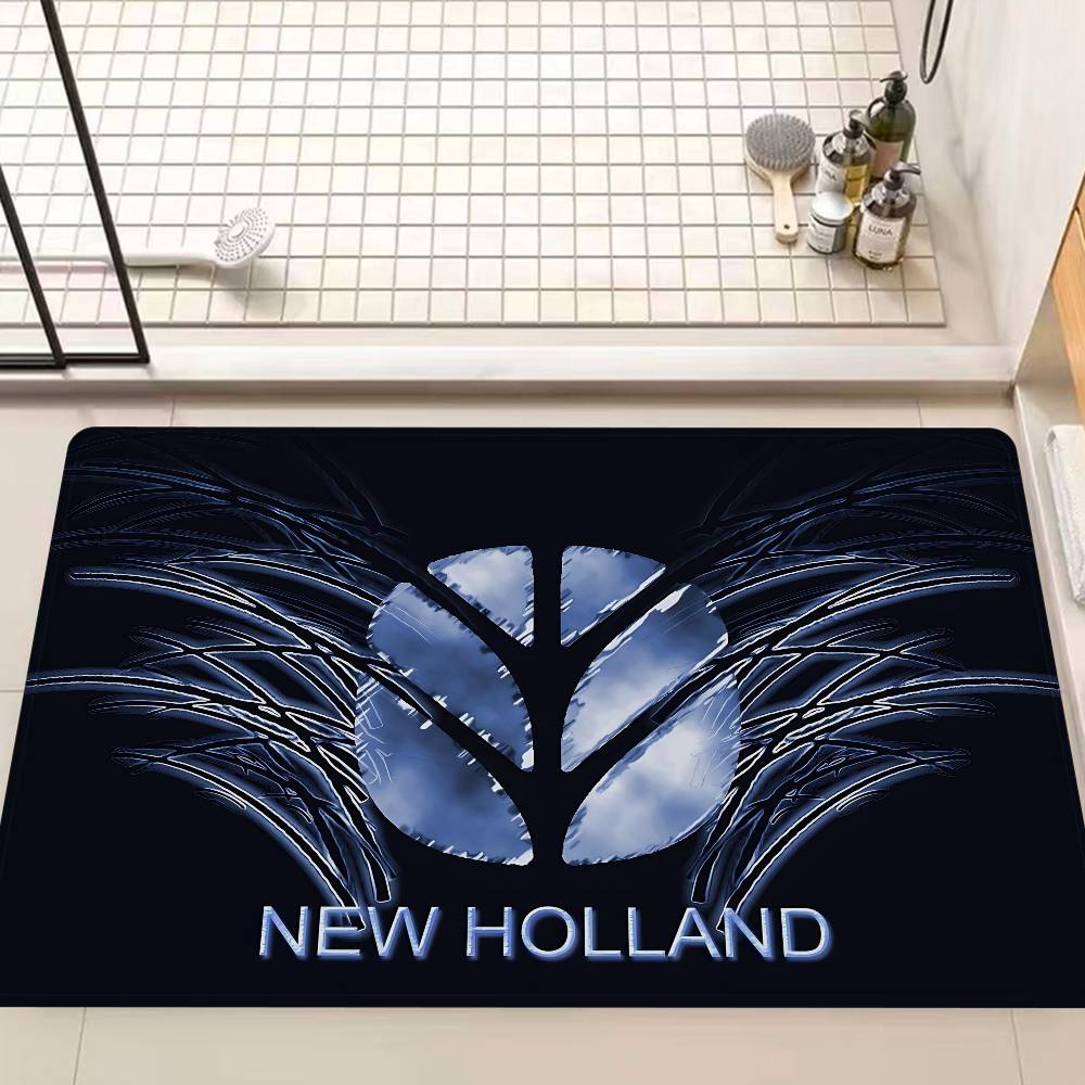 New H-holland Logo Room Mats Anti-slip Absorb Water Long Strip Cushion Bedroon Mat Household Carpets