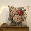 Vintage Floral Art Flower Pillowcase Toon Gift Cushion Cover Bedroom Home Sofa Chair Seat Decor Pillow Case