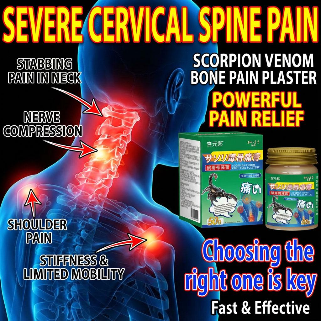 Scorpion Venom Muscle Relaxing Balm for Cervical Spondylosis Tension Relief Neck Shoulder Back Stiffness Soothing Cream 50g