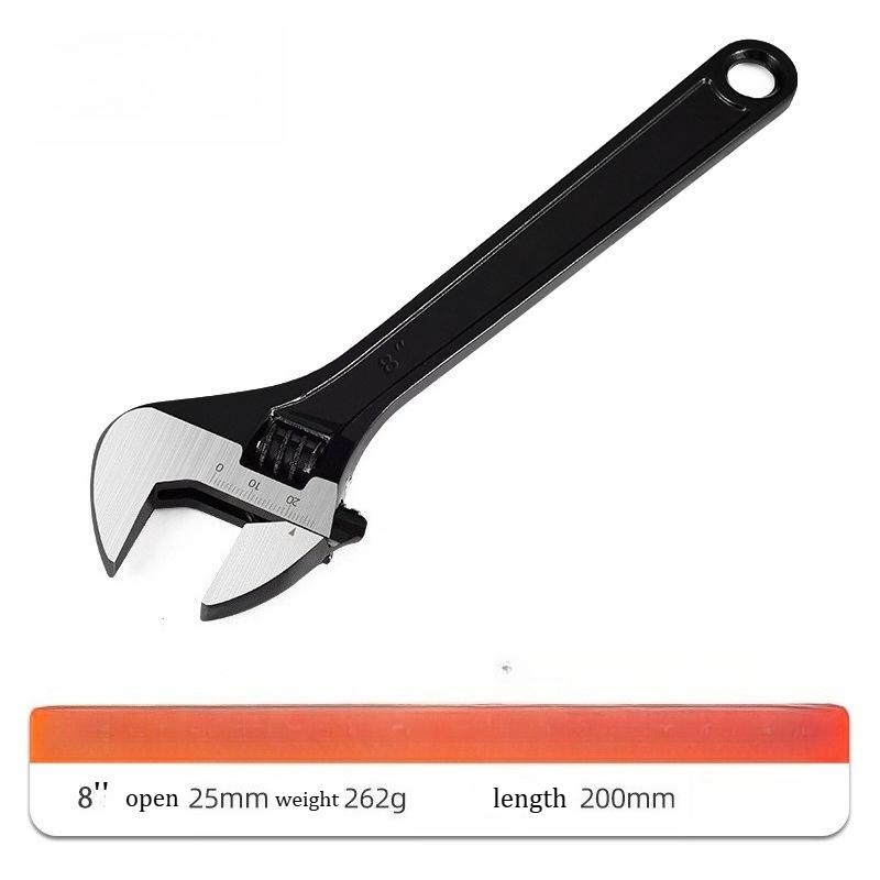 6 8 10 12 Inch Adjustable Wrench Set Corrosion Resistant Black Oxide Finish for Automotive Plumbing Household Repairs