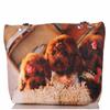 Beach Bag with Dog Motif and Zipper