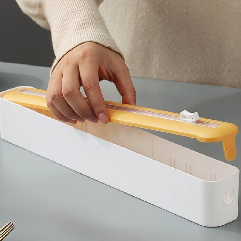 Kitchen Wrap Food Holder Wrap Dispenser Cling Film Dispenser Tin Foil Cutter