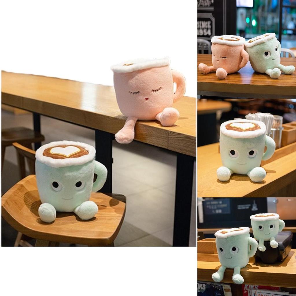 Cute And Comfy Matcha Latte Coffee Cup Plush Toy For Cozy Decor